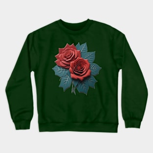 Deux fleurs rouges Crewneck Sweatshirt